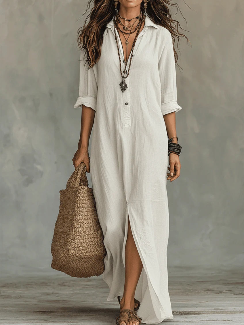 Hattie™ Long Button Dress