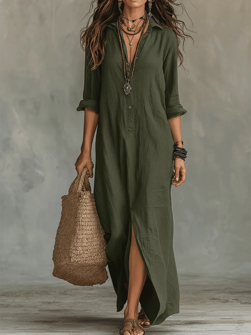 Hattie™ Long Button Dress