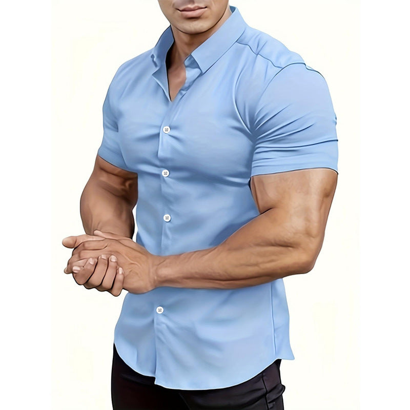 Men's Casual Fashion Thin Stretch Shirt