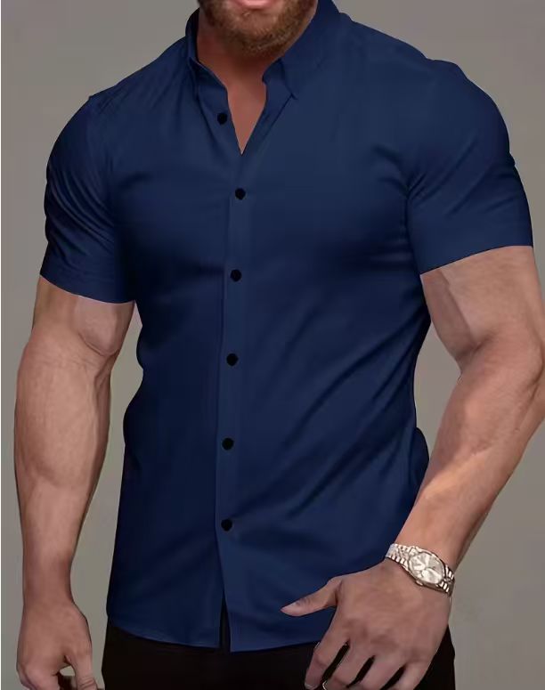 Men's Casual Fashion Thin Stretch Shirt