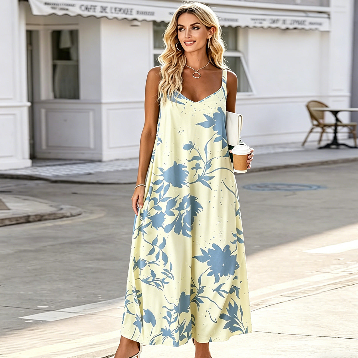 Printed Slip Dress
