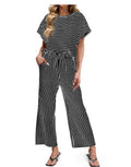 Women's striped two-piece suit