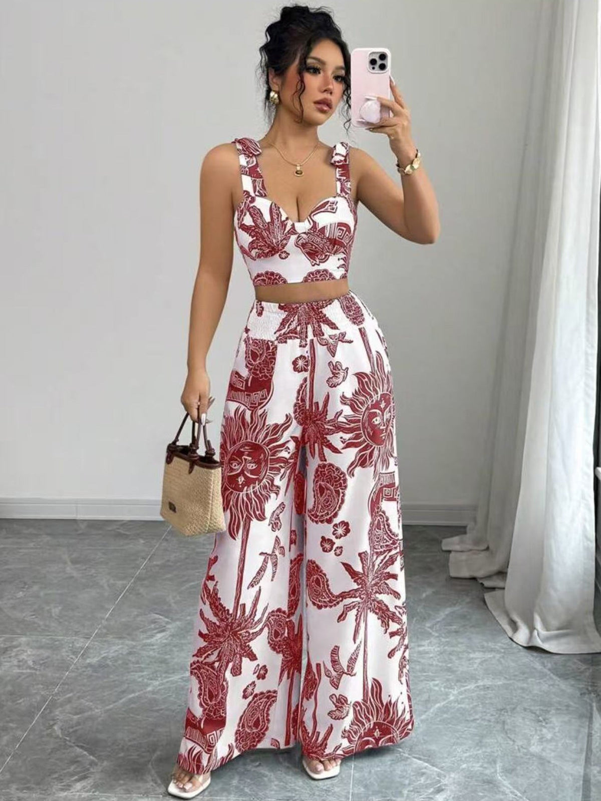New summer sexy V-neck camisole set
