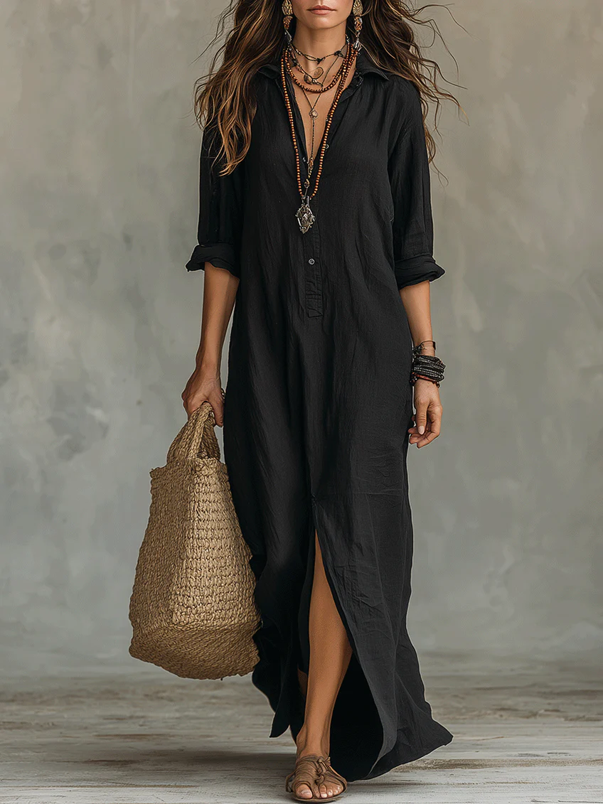 Hattie™ Long Button Dress