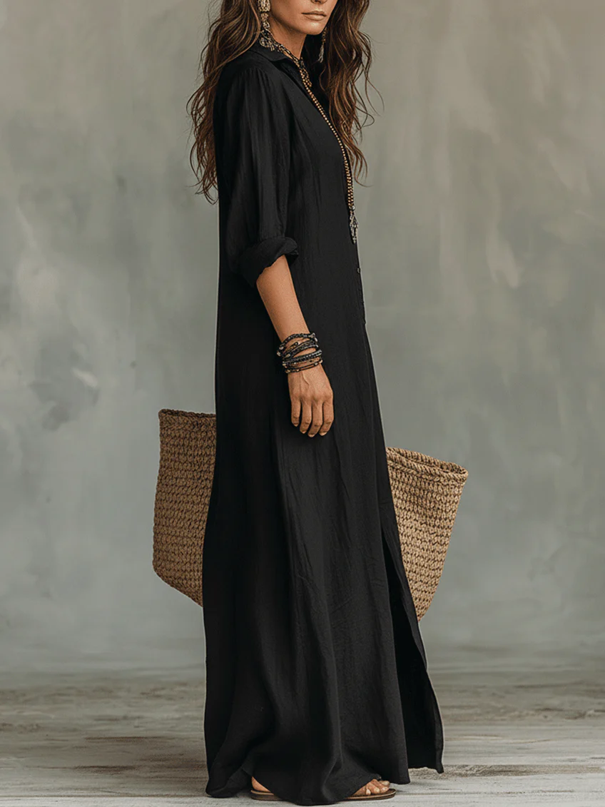 Hattie™ Long Button Dress