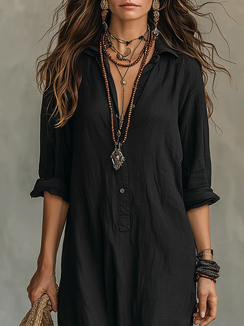 Hattie™ Long Button Dress