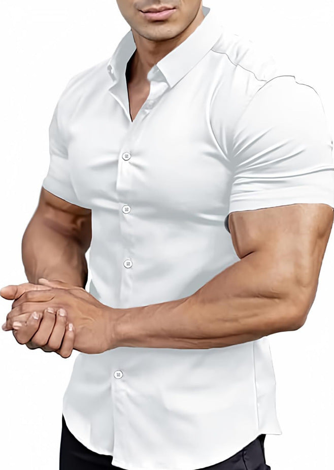 Men's Casual Fashion Thin Stretch Shirt