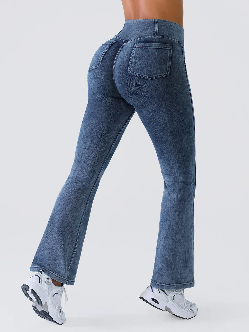 Women’s Crossover High Waist Functional Pocket Flare Bootcut Jeans
