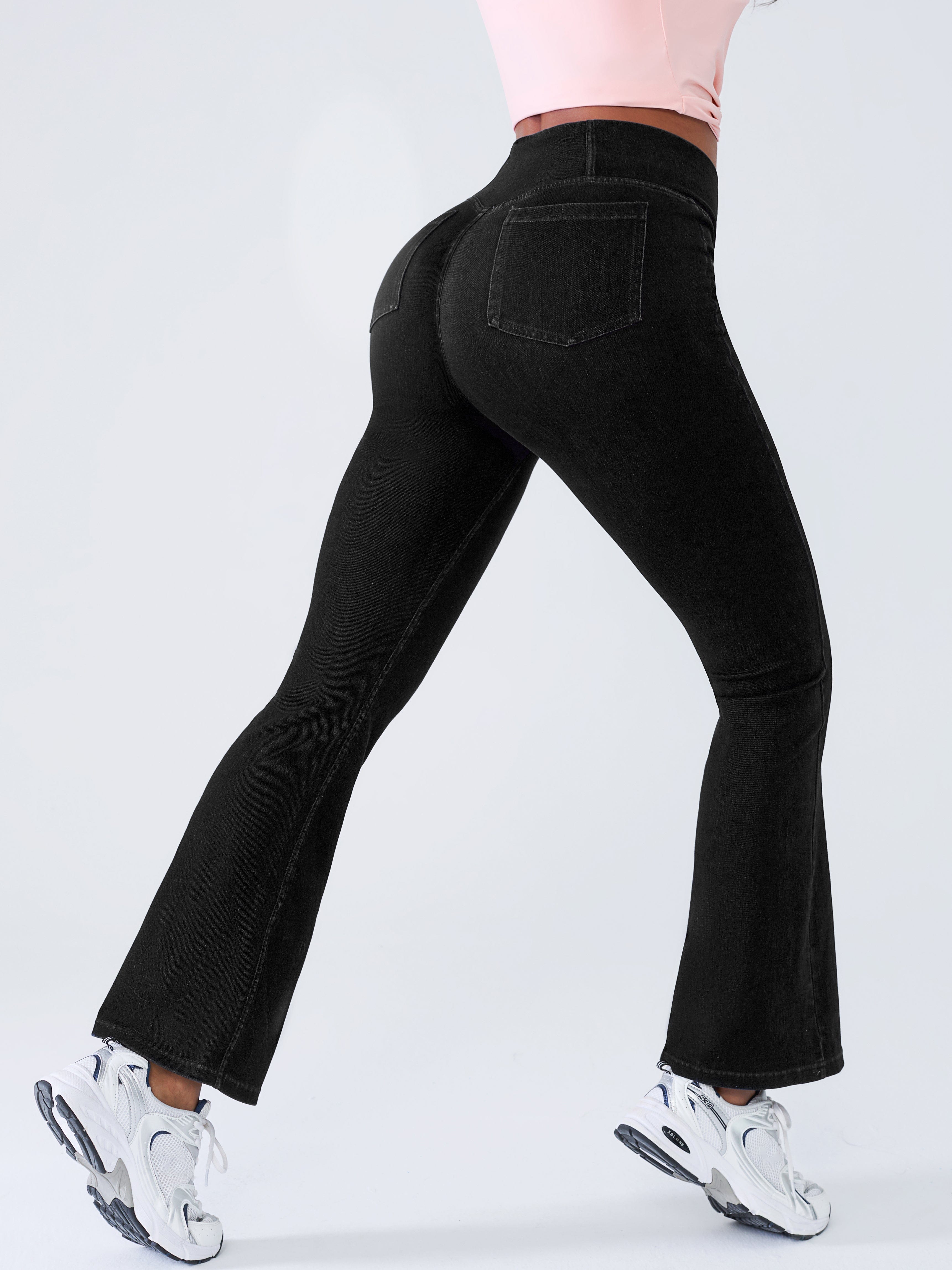 Women’s Crossover High Waist Functional Pocket Flare Bootcut Jeans