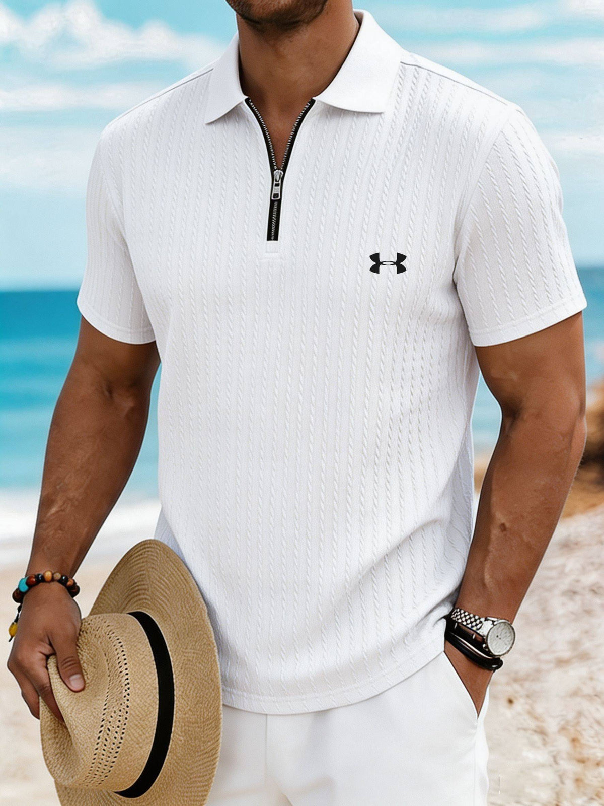 Breeze Zip Polo Summer Shirt