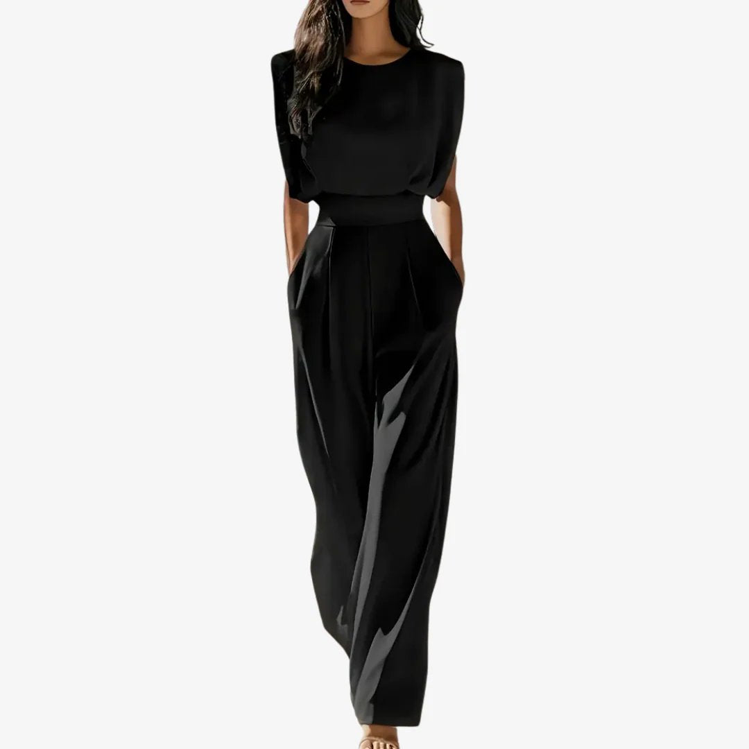 Lucille™ | Belted Wide Leg Jumpsuit
