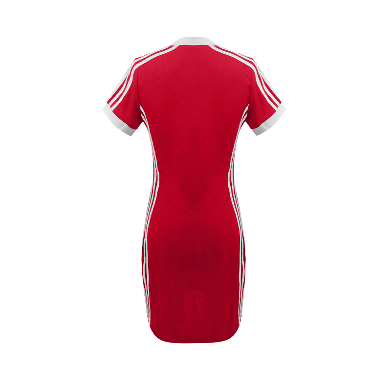 Women’s Sporty V-Neck Bodycon Mini Dress
